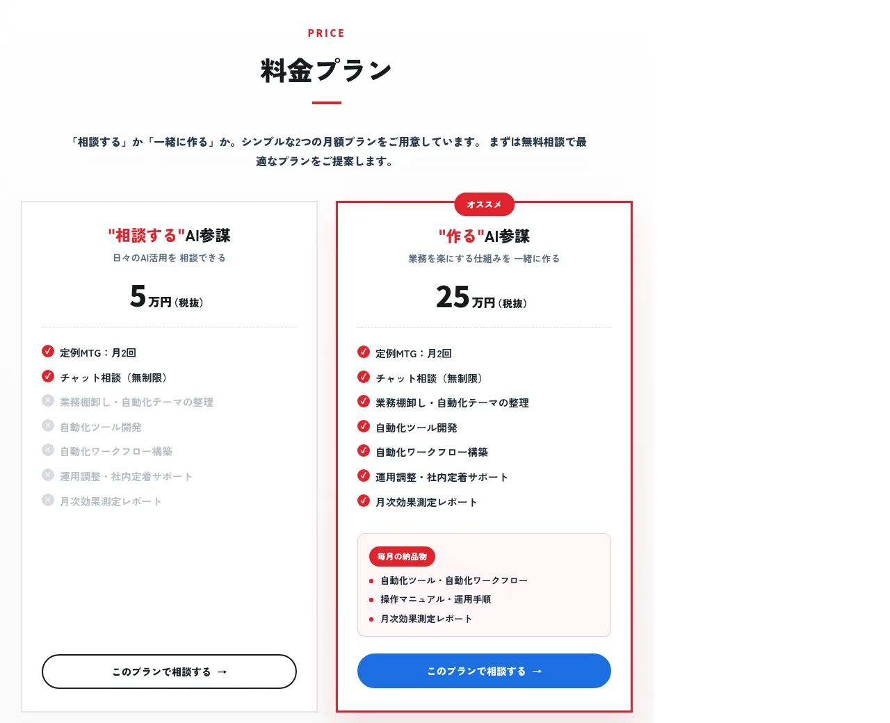 AI参謀（定額制AI開発支援）