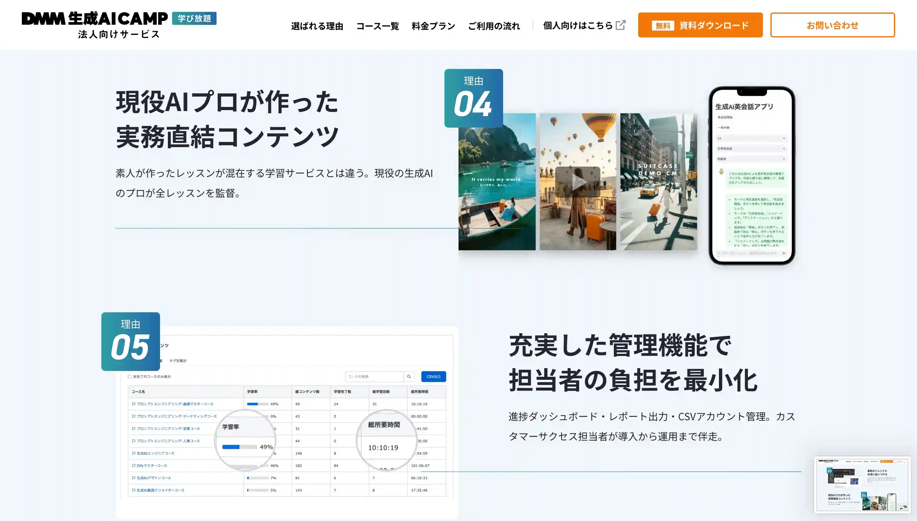 DMM 生成AI CAMP 学び放題法人向けサービス
